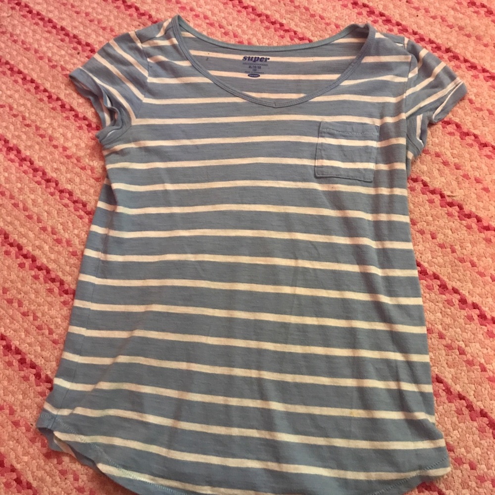 Blue striped t-shirt