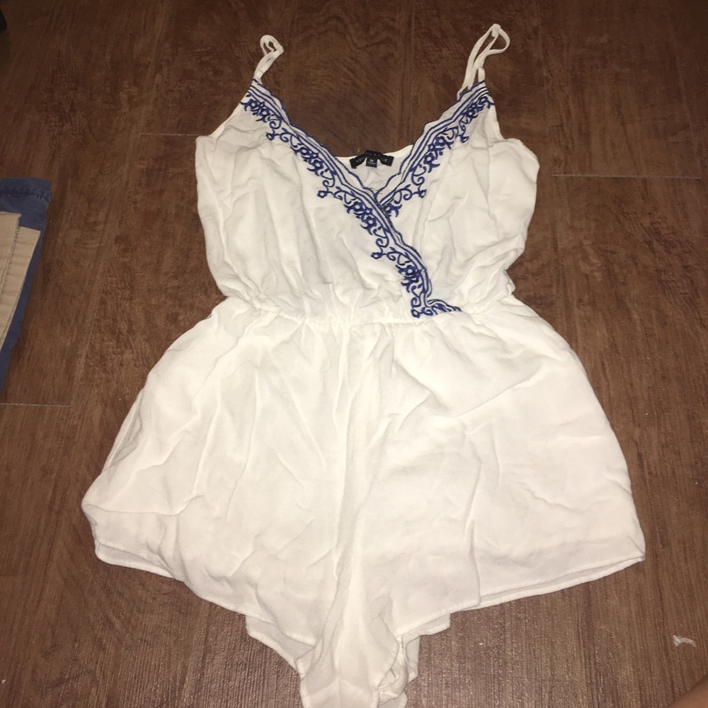 White blue romper