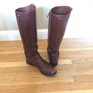 Tory Burch Derby Leather Riding Boot (Knee High)