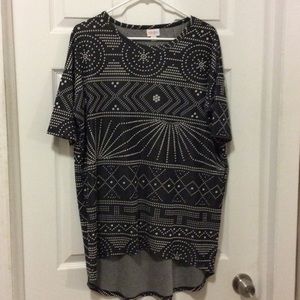 Gently used XS grey and white LuLaRoe Irma