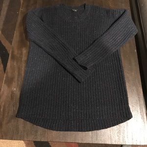 Navy blue knit sweater
