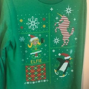 Plus Size 2x Christmas Sweater Unicorn Elf Penguin