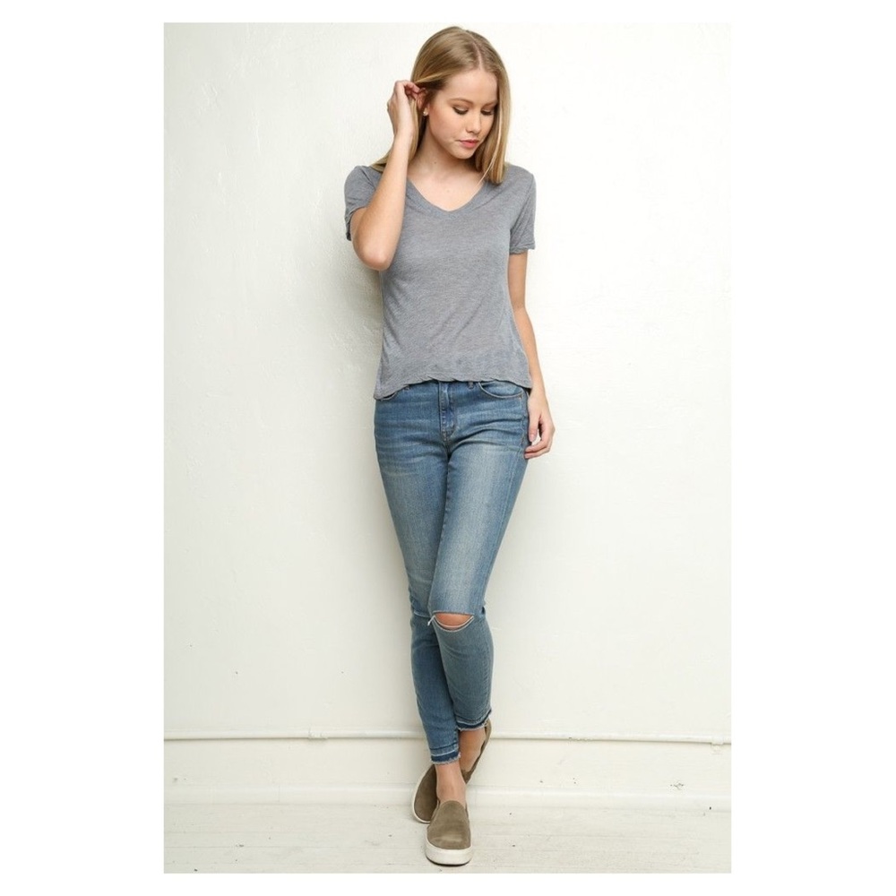 *last chance!!* Brandy Melville Grey Victoria Top