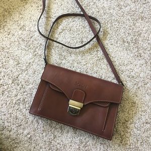Leather Purse Crossbody/Wristlet, New!
