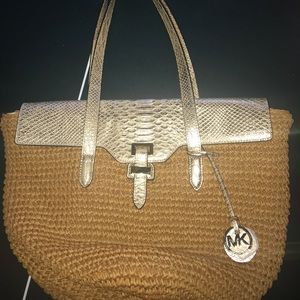 Michael Kors Naomi large Straw Tote