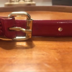 Ann Taylor XS skinny red patented leather belt