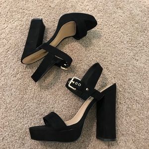 High Heel Black Sandals