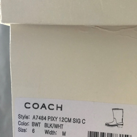 COACH SIGNATURE C RAIN BOOTS - Picture 2 of 5