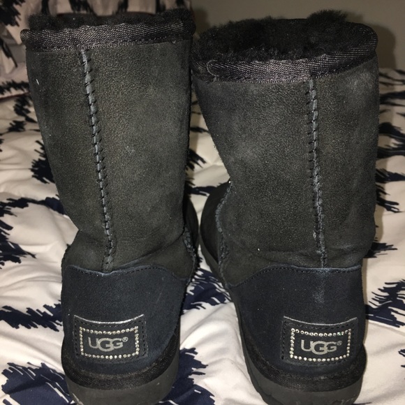 Black Limited Edition Swarovski Crystal UGG Boots - Picture 3 of 7