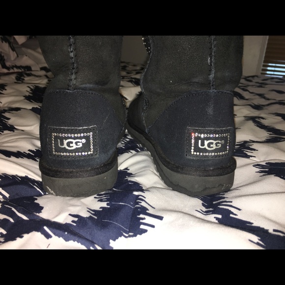 Black Limited Edition Swarovski Crystal UGG Boots - Picture 5 of 7