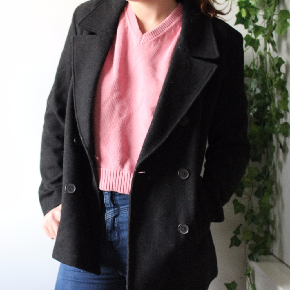 SALE ~ Old Navy Medium Black Winter Pea Coat✨