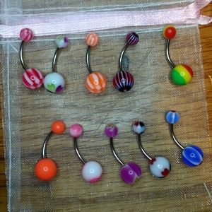 ‼️New Item #5‼️ A set of 10 belly button rings