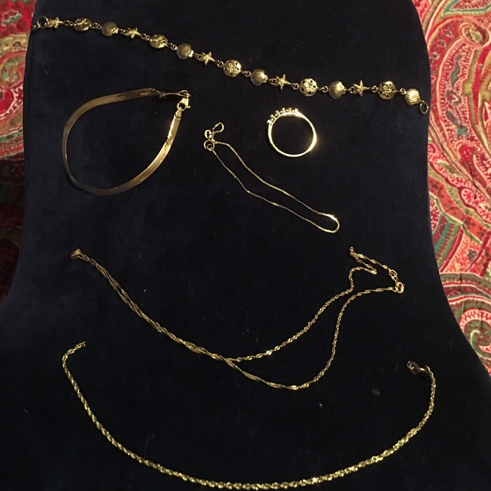 Gold jewelry. NOT FOR SALE.