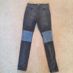 BDG Women Black/Blue High-rise Construction Jeans