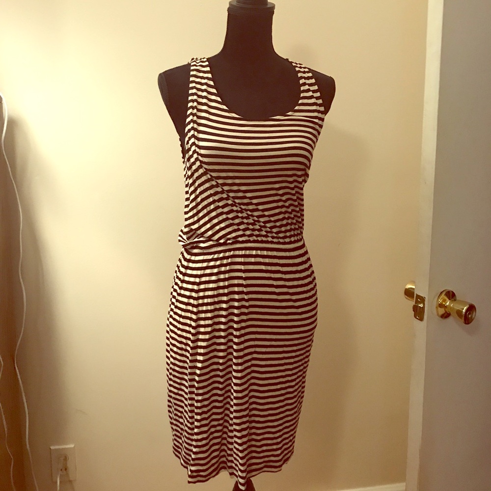 H&M Striped Sleeveless Cotton Dress
