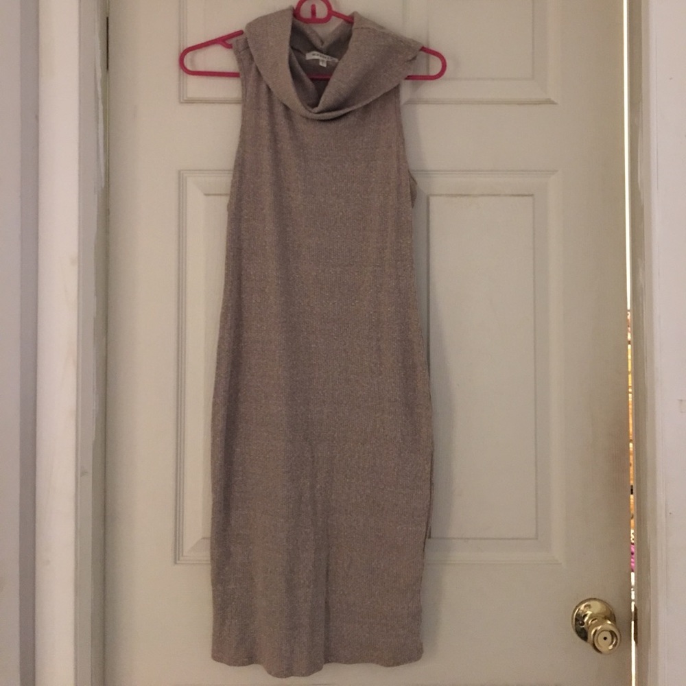 Taupe midi dress!