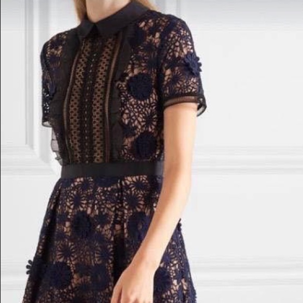 Beautiful floral navy dress