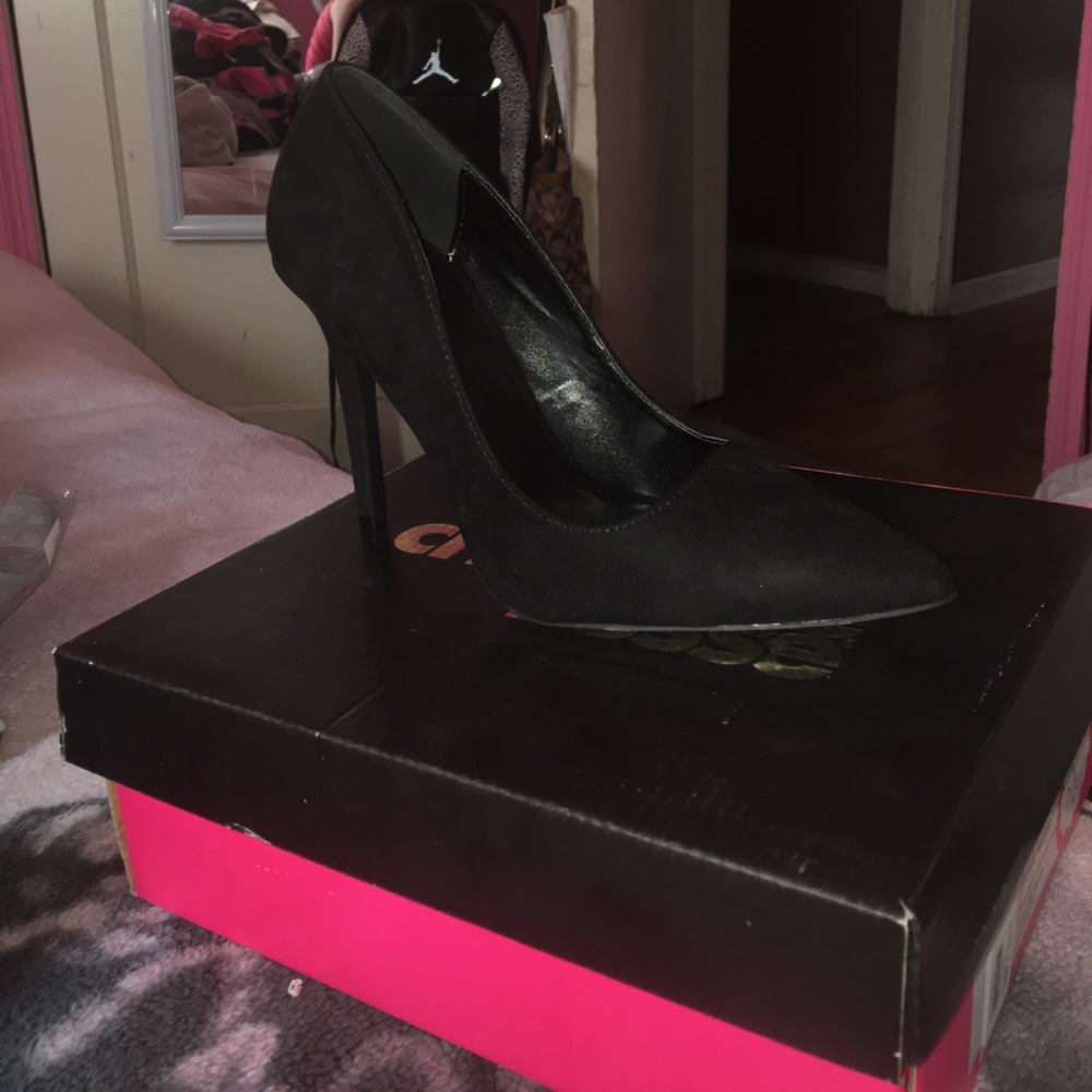 Black Suede Pumps, Charlotte Russe