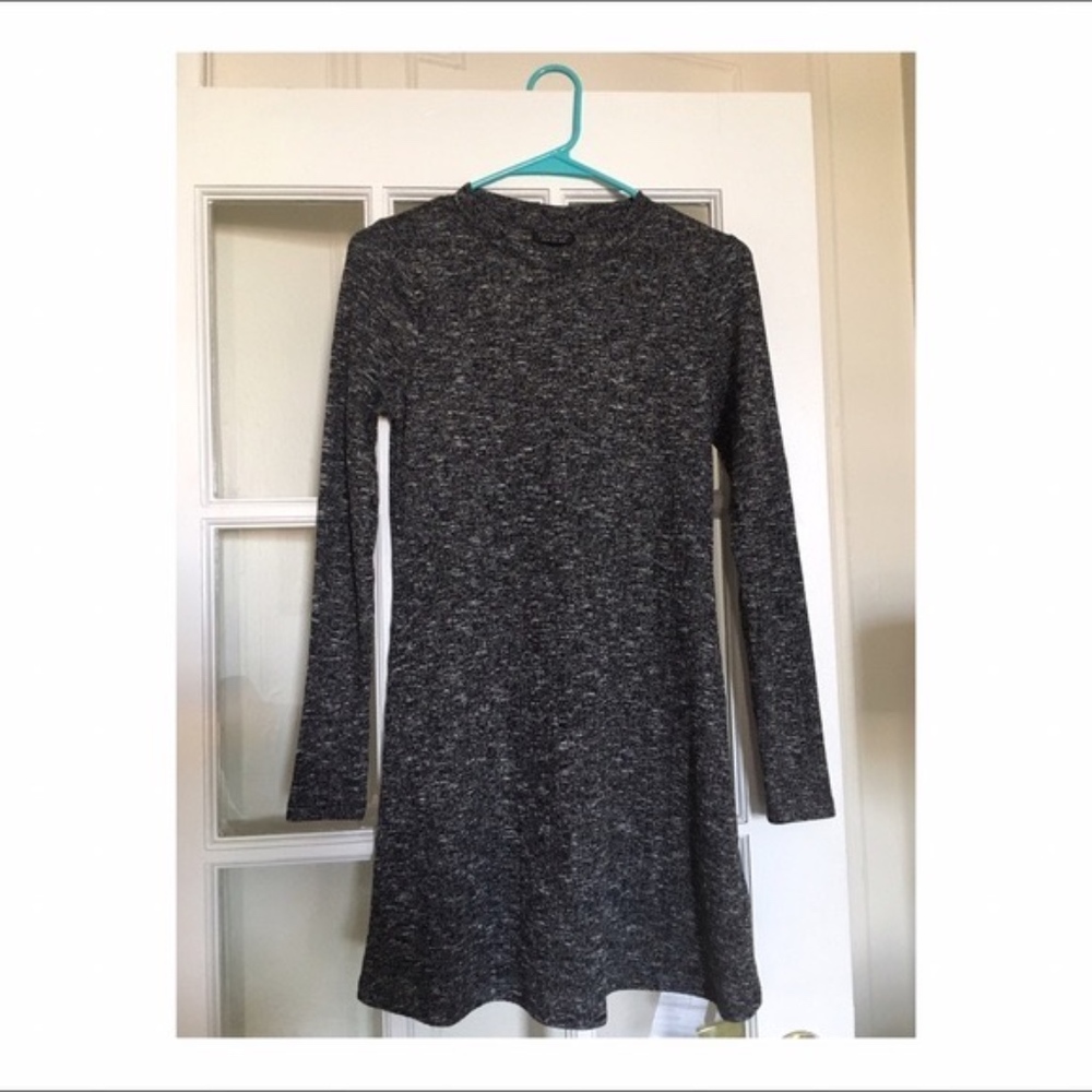 Topshop charcoal grey knit swing dress, size 6