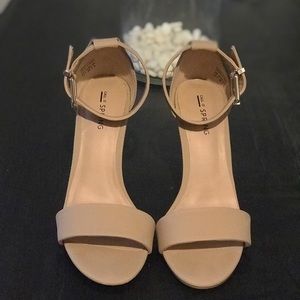Call It Spring Nude Ankle Strap Single Sole