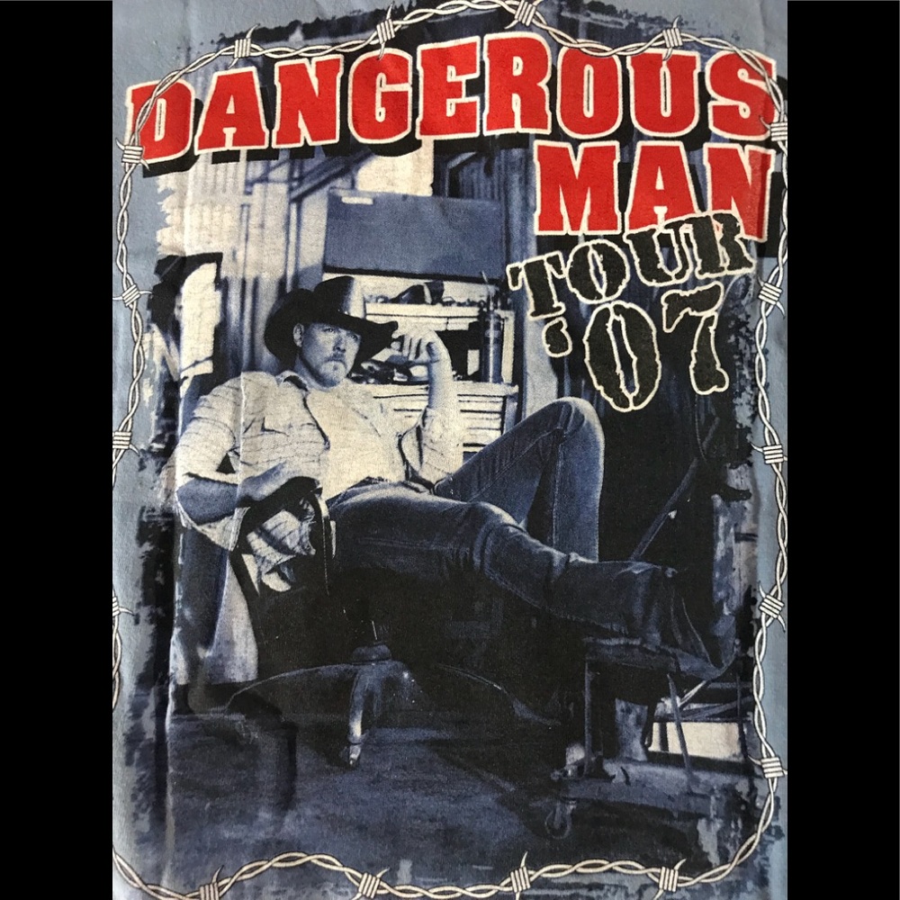 Trace Adkins Dangerous Man 2007 tour tee size Med