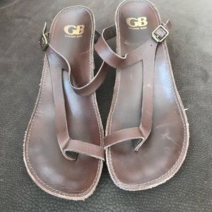 Gianni Bini Brown leather Wedges.