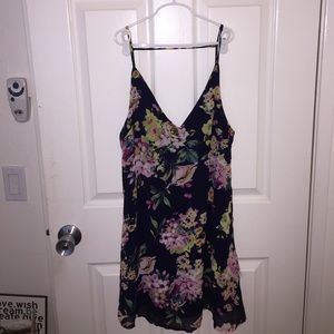 Floral Open Back Dress