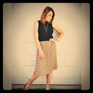 LuLaRoe Pleated / Polka Dot Jill Skirt