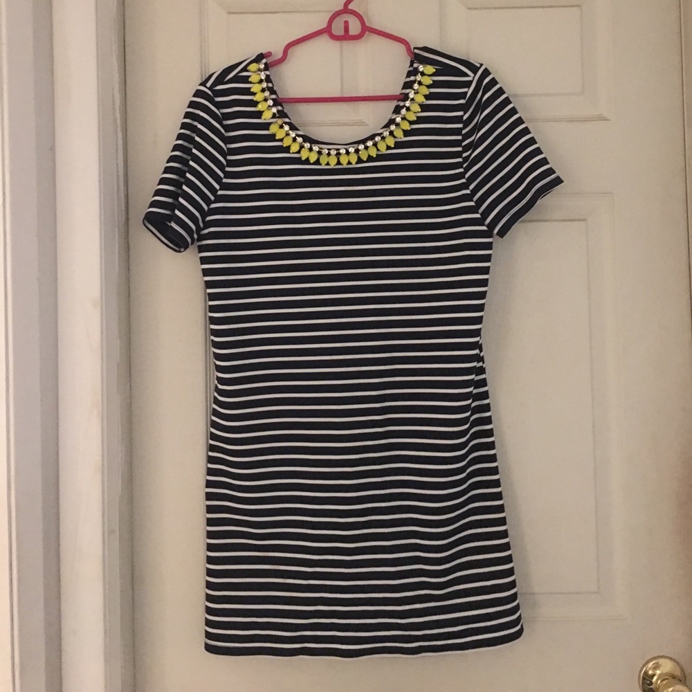 Navy & White stripe dress!