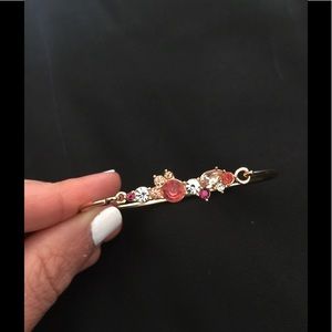 Banana Republic gold and pink stone bracelet