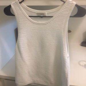 White knit Babaton top