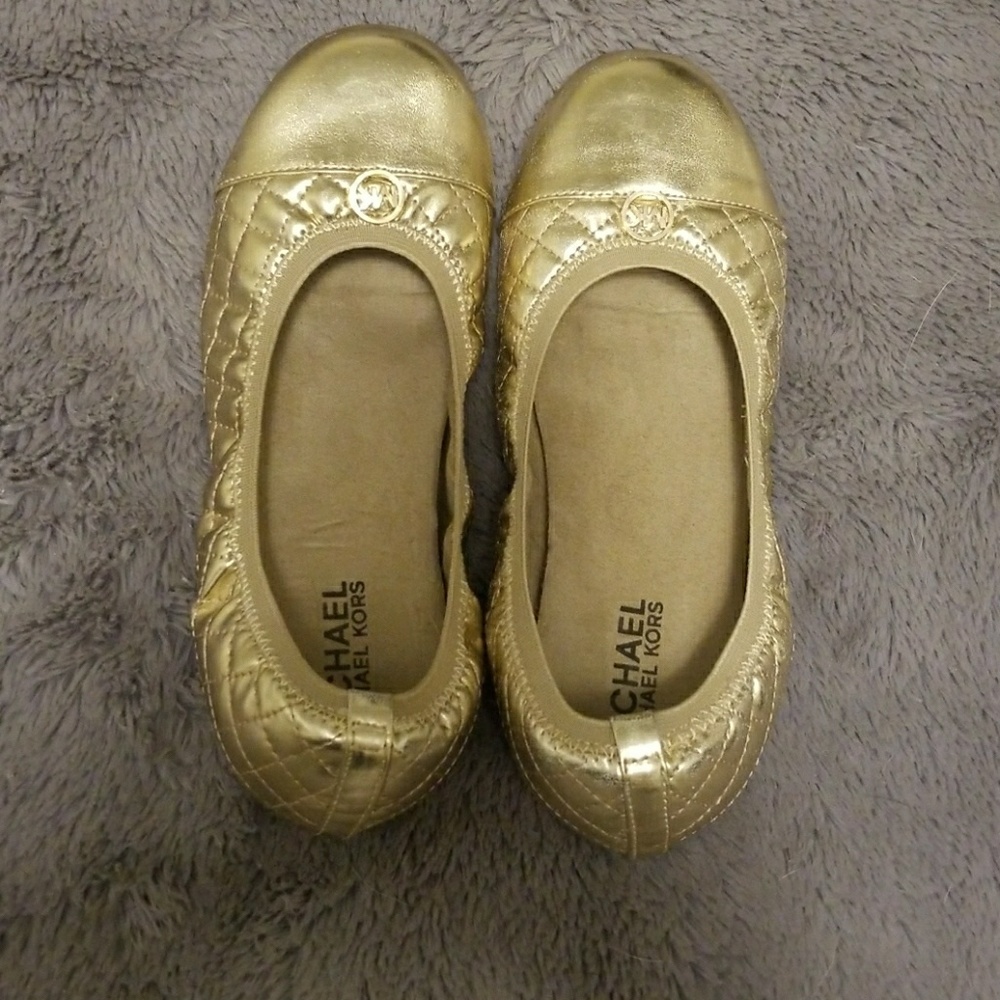 Michael Kors Gold Flats
