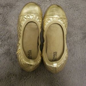 Michael Kors Gold Flats