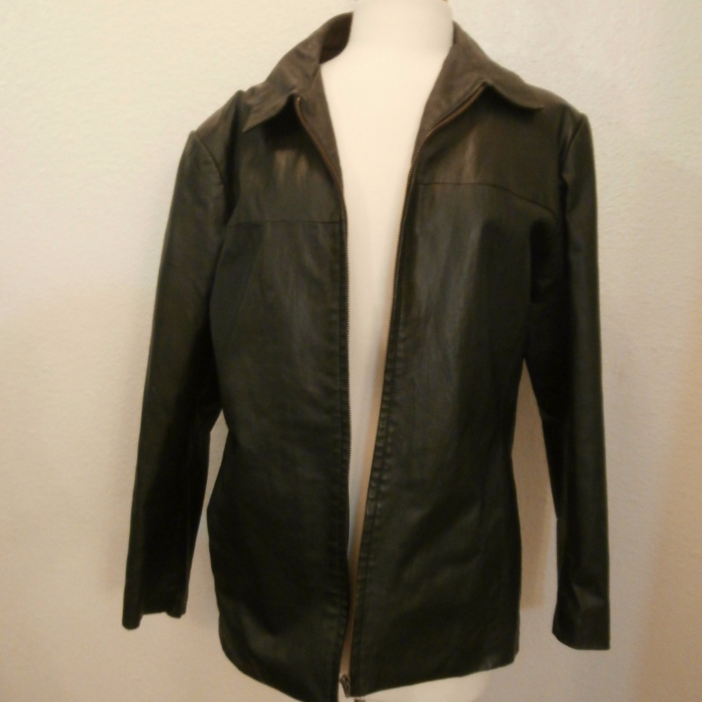 BLACK LEATHER women's jacket THE J COLLECTION