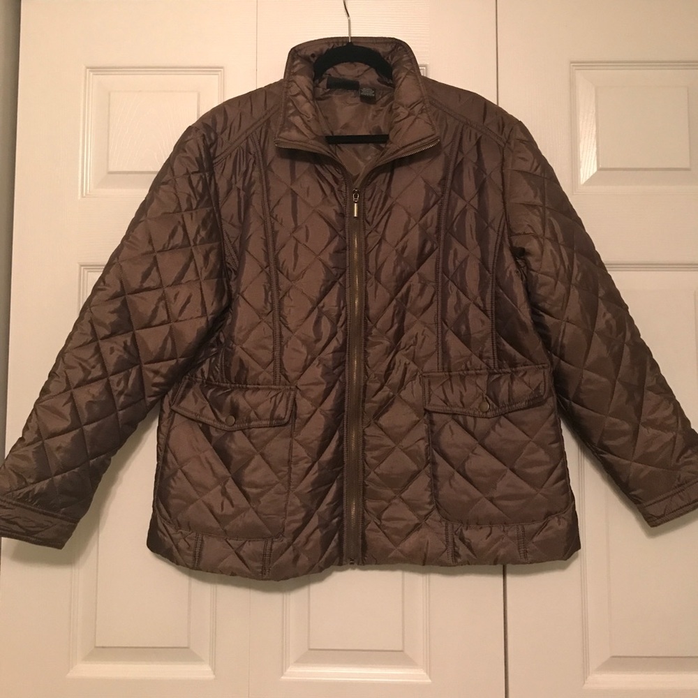 Brown jacket.