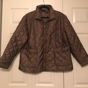 Brown jacket.