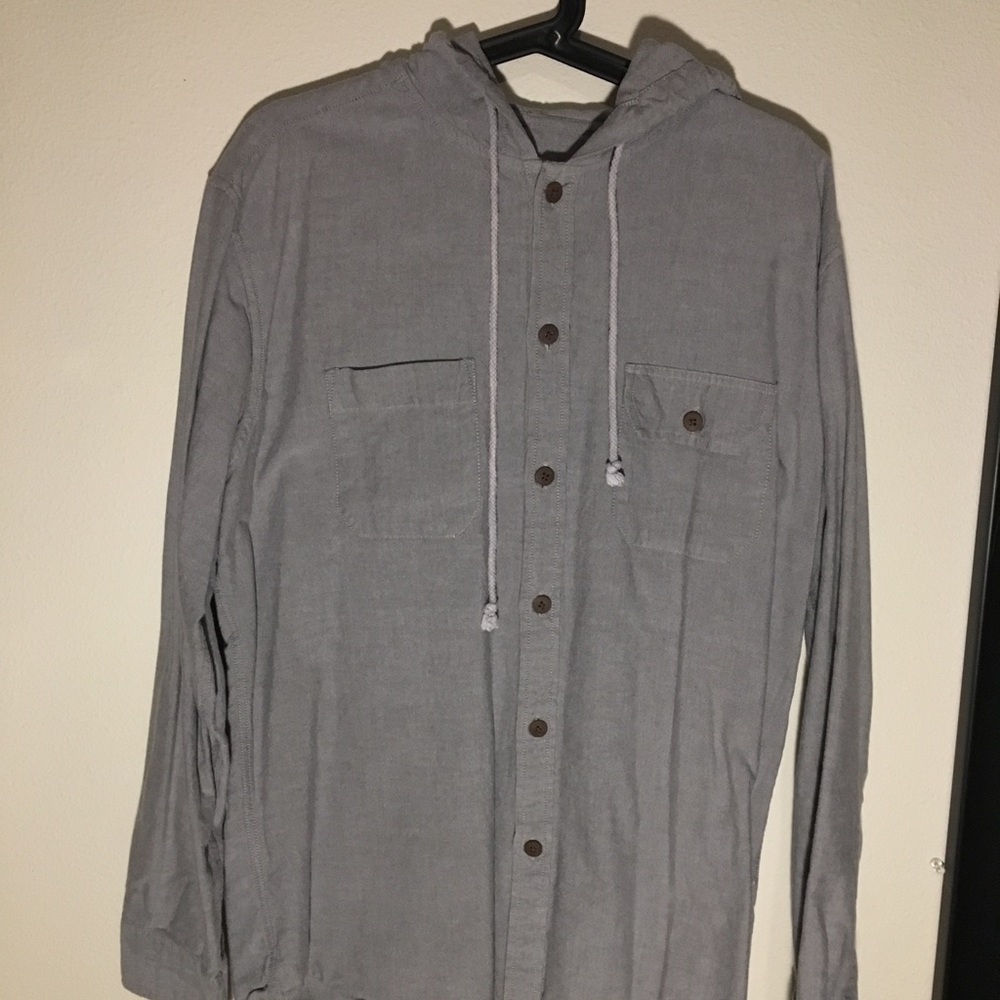 Matix Button-up hooded shirt
