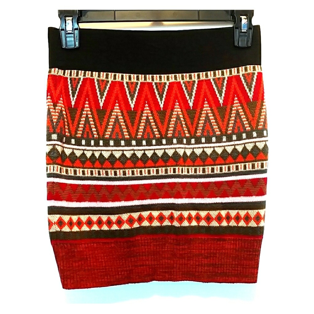 Aztec knitted skirt