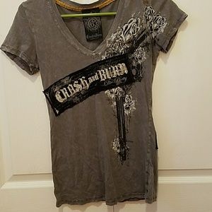 Crash and Burn Grey Tee