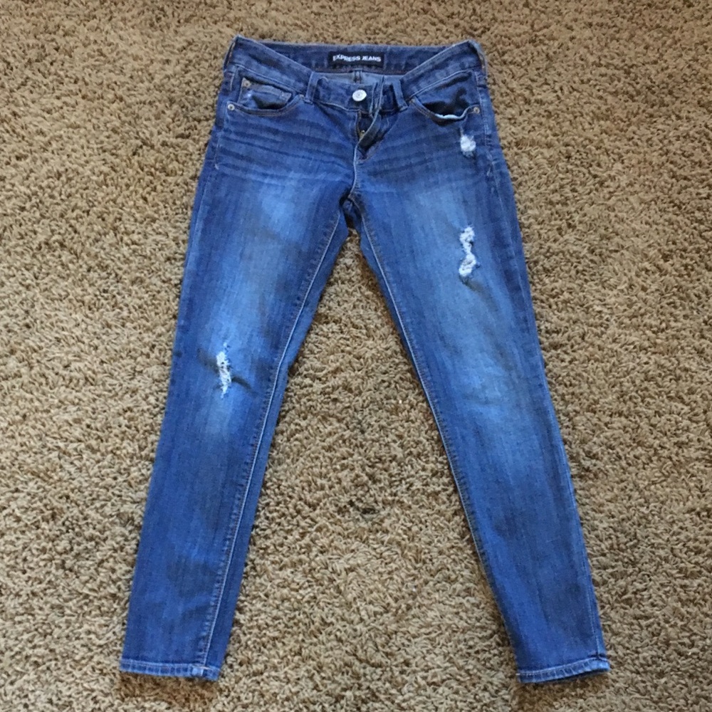 Distressed Express Jean Leggings