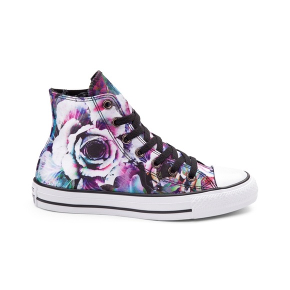 converse floral high tops