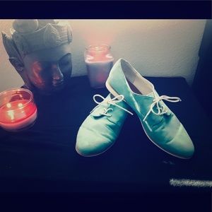 🔥🆕 Mossimo - Teal Suede Oxfords