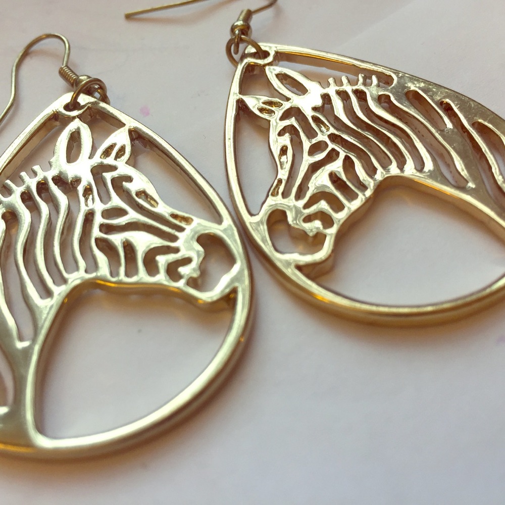 Zebra Statement Earrings