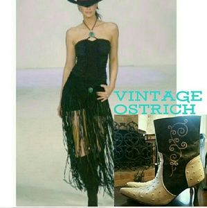 Vintage 'Straight Up Ostrich' Cowboy Boots Vintage 'Straight Up Ostrich' Cowboy Boots