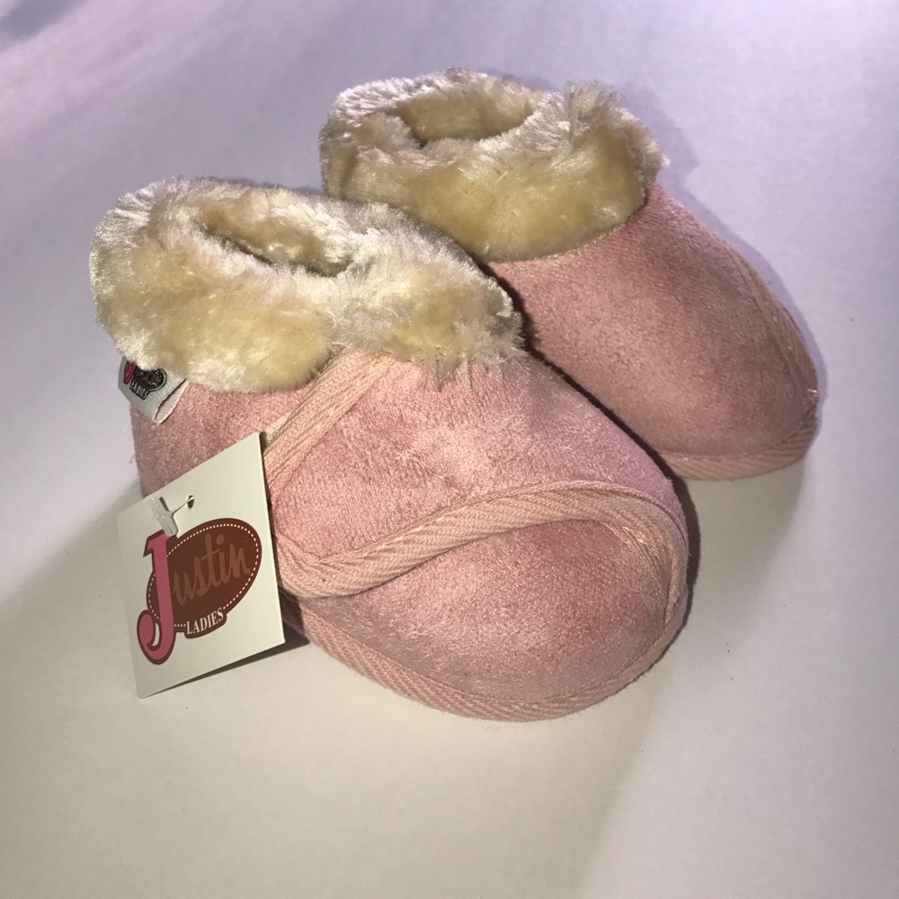 Pink Fur Baby Justin Boots