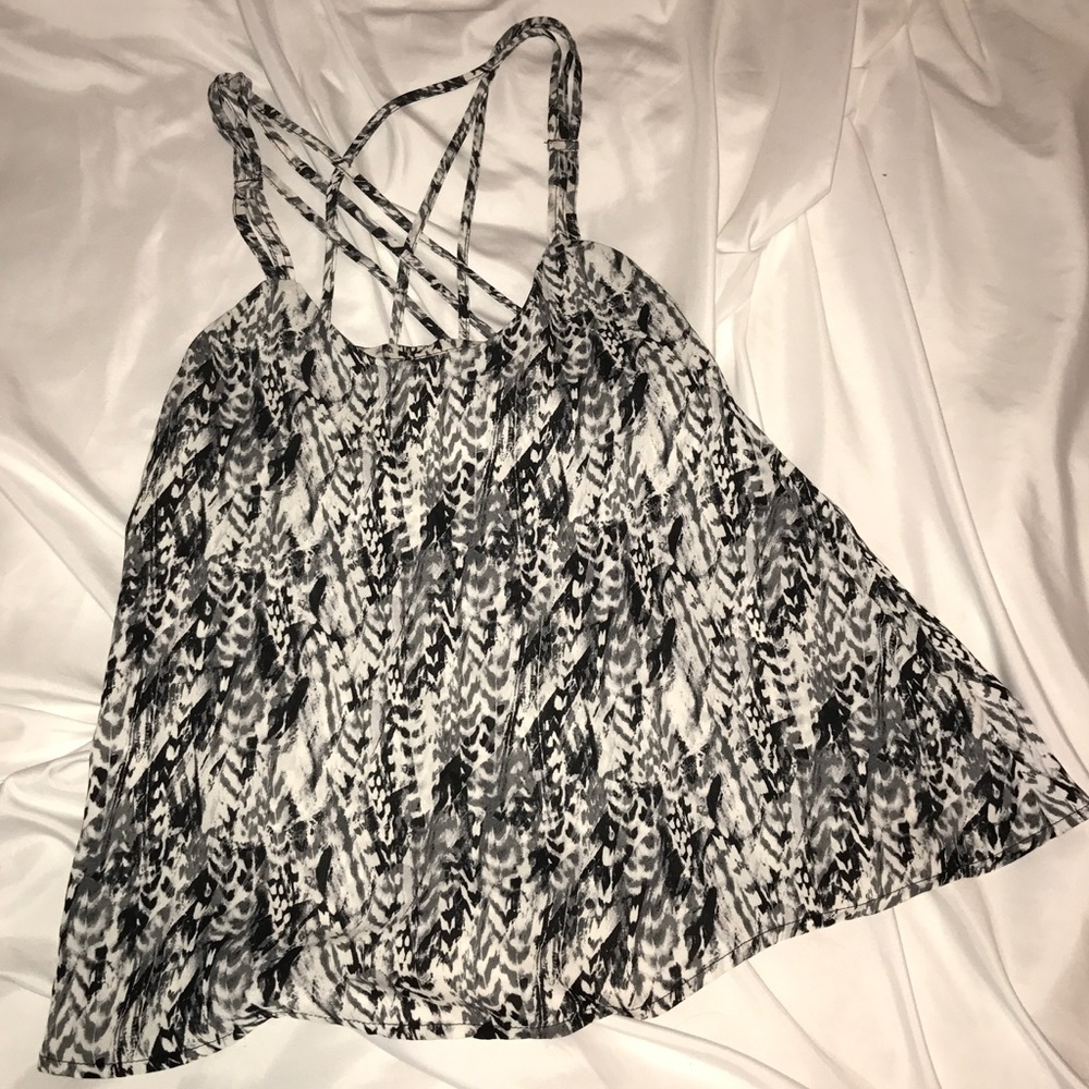*sold* Forever 21 print criss cross top