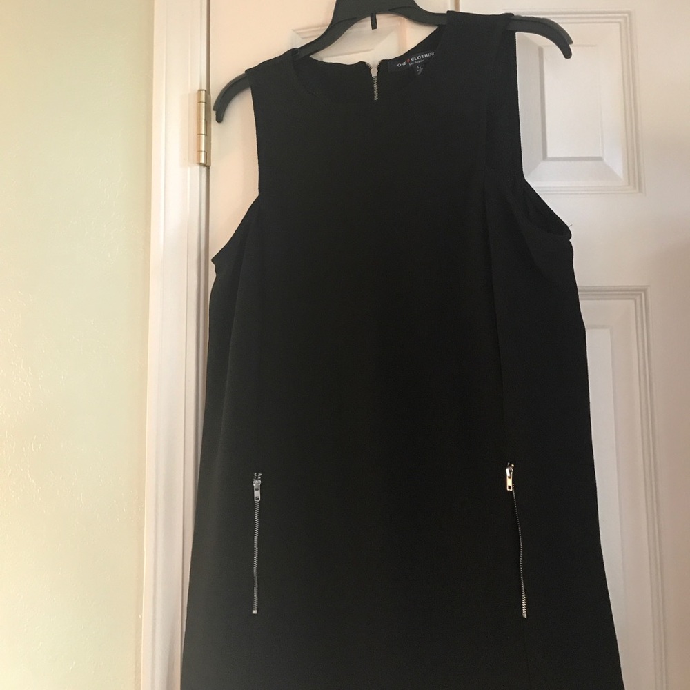 One Heart Clothing little black dress with zippers