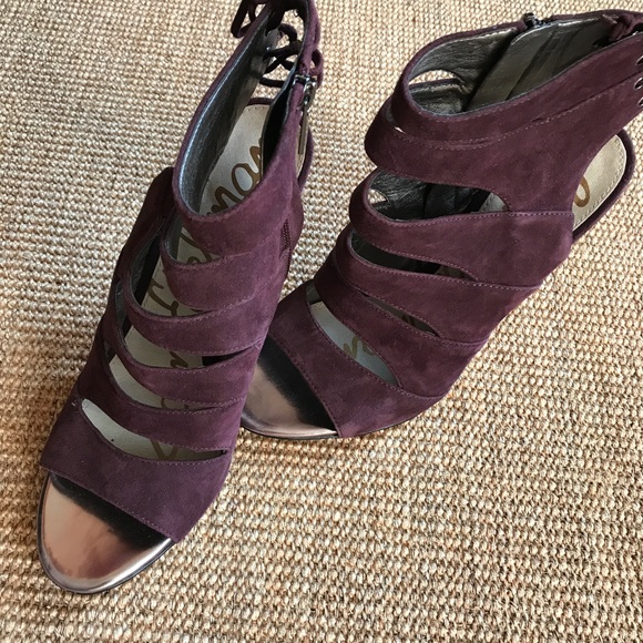 Sam Edelman Shoes - Sam Edelman plum suede gladiator bootie size 10