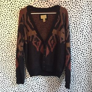 Chunky Knit Aztec Inspired Cardigan