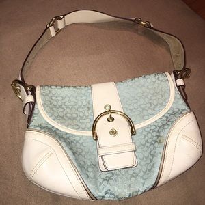 Coach Limited Edition Light Blue White Gold Purse